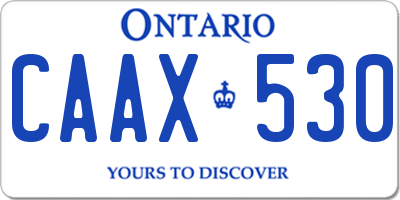 ON license plate CAAX530