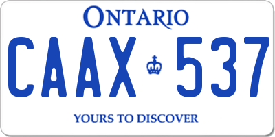 ON license plate CAAX537