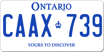 ON license plate CAAX739