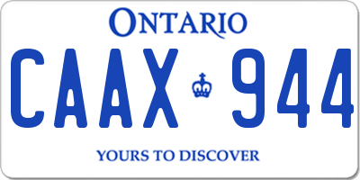 ON license plate CAAX944