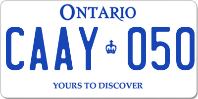 ON license plate CAAY050