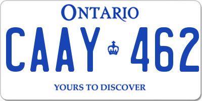 ON license plate CAAY462