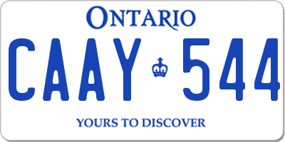 ON license plate CAAY544