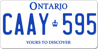 ON license plate CAAY595