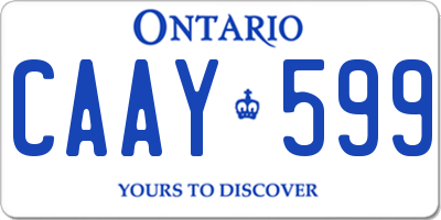 ON license plate CAAY599