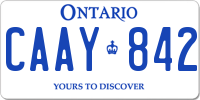 ON license plate CAAY842