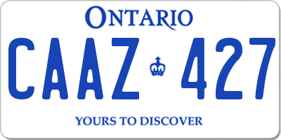 ON license plate CAAZ427