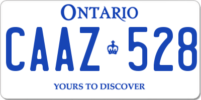 ON license plate CAAZ528