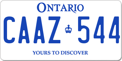 ON license plate CAAZ544