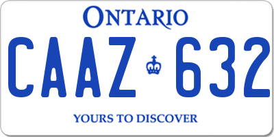 ON license plate CAAZ632