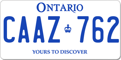 ON license plate CAAZ762