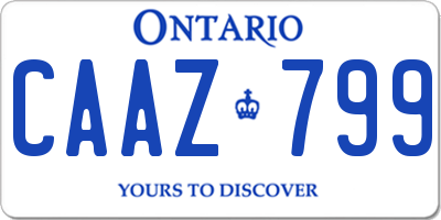 ON license plate CAAZ799