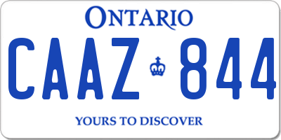 ON license plate CAAZ844