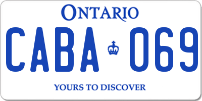 ON license plate CABA069