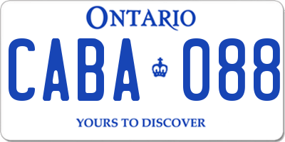 ON license plate CABA088