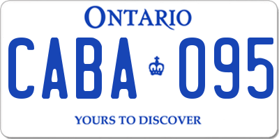 ON license plate CABA095