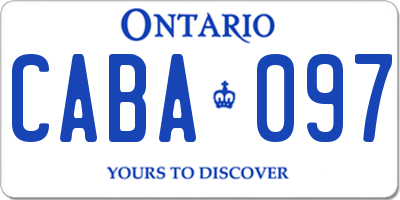 ON license plate CABA097