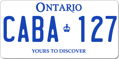 ON license plate CABA127