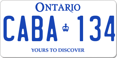 ON license plate CABA134