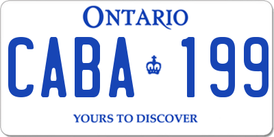 ON license plate CABA199