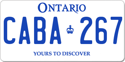 ON license plate CABA267