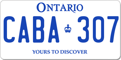 ON license plate CABA307