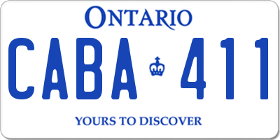 ON license plate CABA411