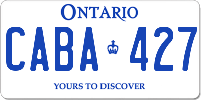 ON license plate CABA427