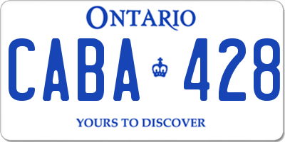 ON license plate CABA428