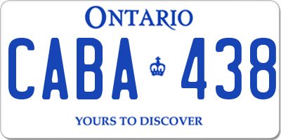 ON license plate CABA438