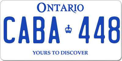 ON license plate CABA448