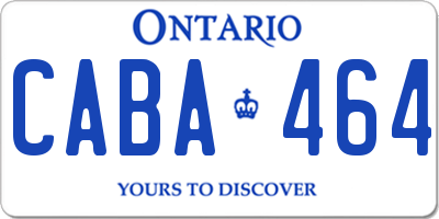 ON license plate CABA464