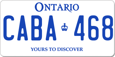 ON license plate CABA468