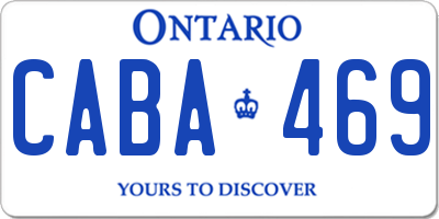 ON license plate CABA469