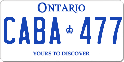 ON license plate CABA477