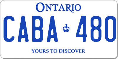 ON license plate CABA480