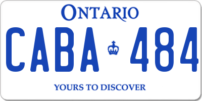 ON license plate CABA484