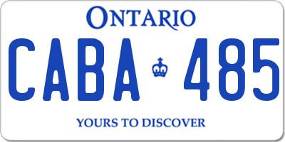 ON license plate CABA485