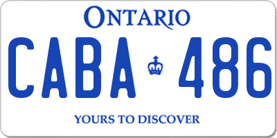 ON license plate CABA486