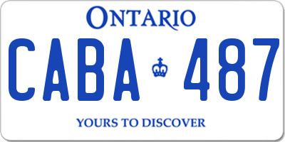 ON license plate CABA487