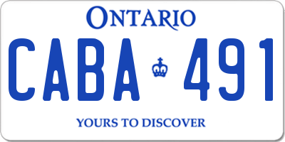 ON license plate CABA491