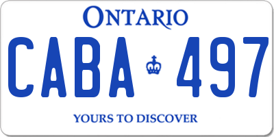 ON license plate CABA497