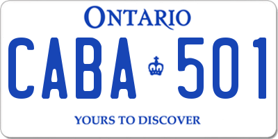 ON license plate CABA501