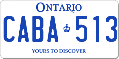 ON license plate CABA513