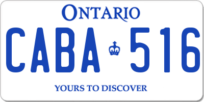 ON license plate CABA516