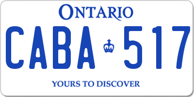 ON license plate CABA517