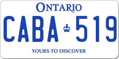 ON license plate CABA519