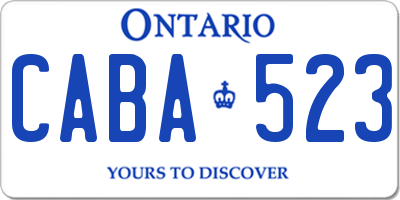 ON license plate CABA523