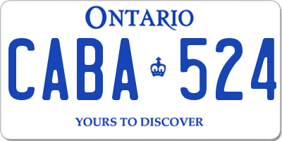 ON license plate CABA524