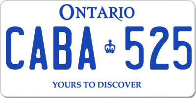 ON license plate CABA525